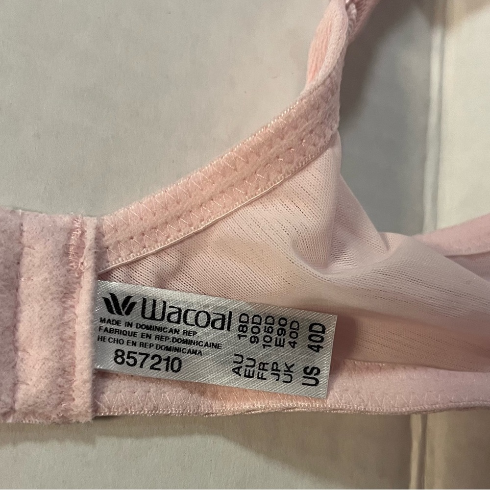 Wacoal Bra Visual Effects Minimizer Bra Ballet Slipper Pink Sz 40D NWT #857210 - Picture 12 of 14